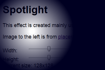 An (almost) pure CSS spotlight demo.